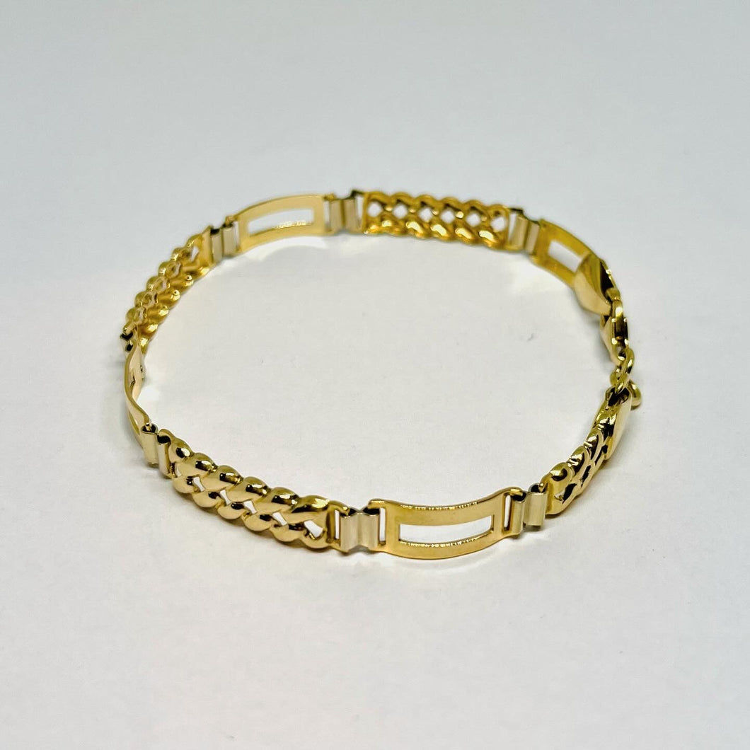 Pulseira articulada em ouro 18k 19cm